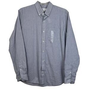 Gap shirt men’s L, NWT blue/white check long sleeve button down standard fit